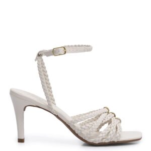 Sandália Off White Trança Passador